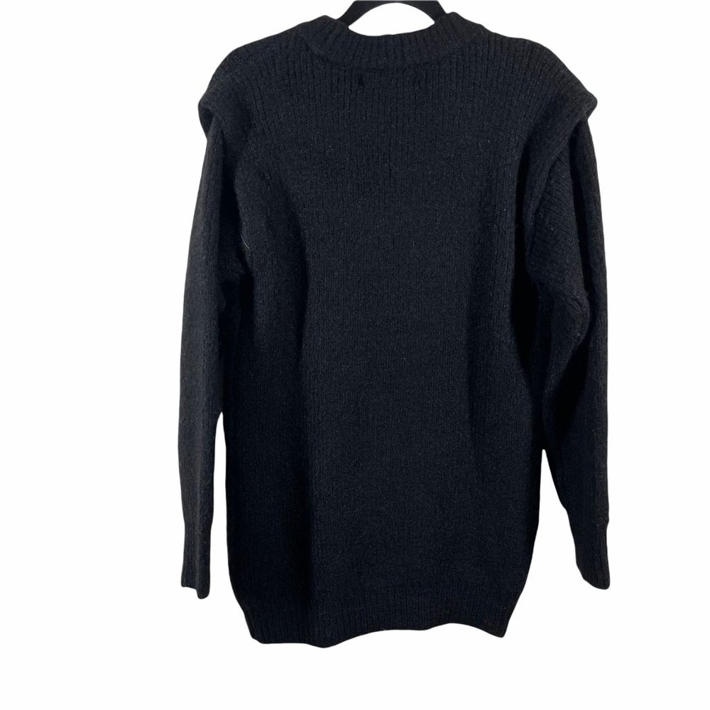 Vera Moda Knit Sweater Medium Black Ribbed